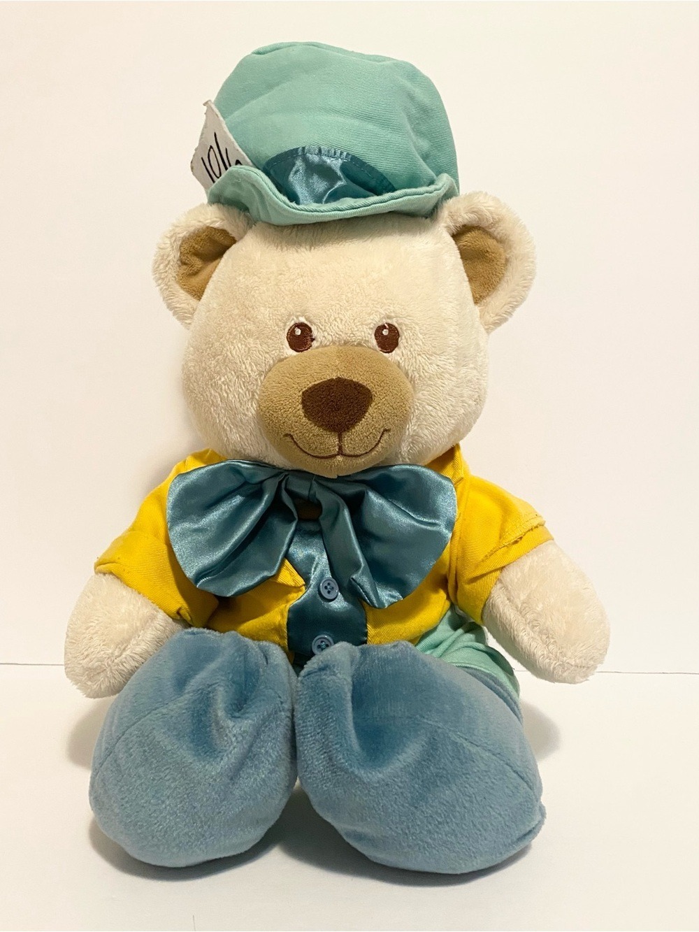 Build A Bear Workshop Disney Alice in Wonderland Mad Hatter Bear Retired Toy 16”